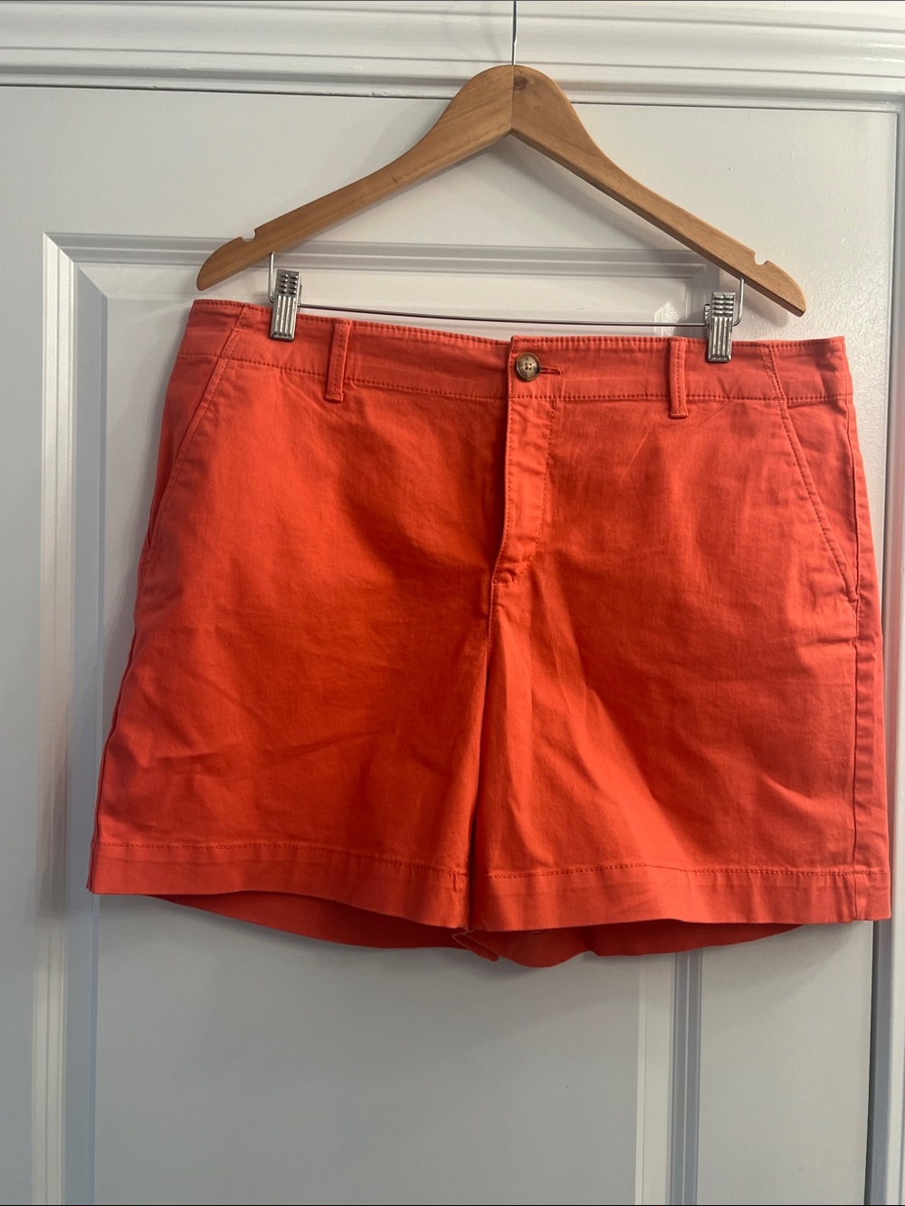 LOFT Coral Cotton Shorts